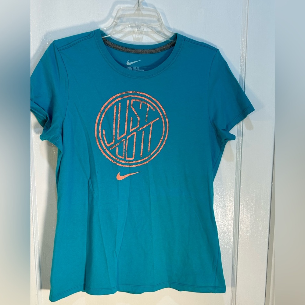 Nike Girls XL Blue Slim Fit Just Do It Short Sleeve Tee Shirt